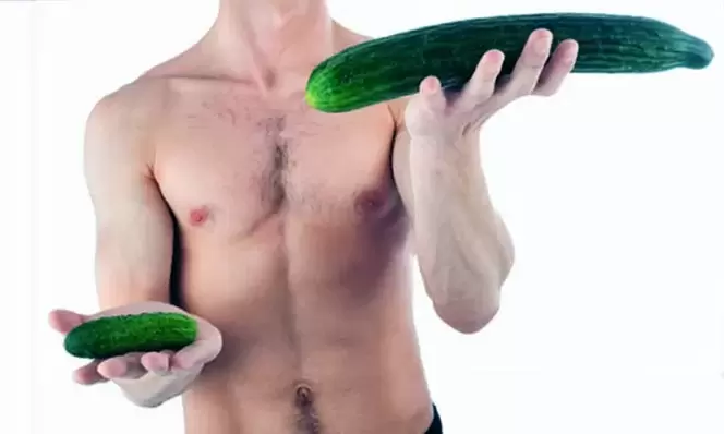 Андозаи хурд ва калони penis бо истифода аз бодиринг ҳамчун намуна